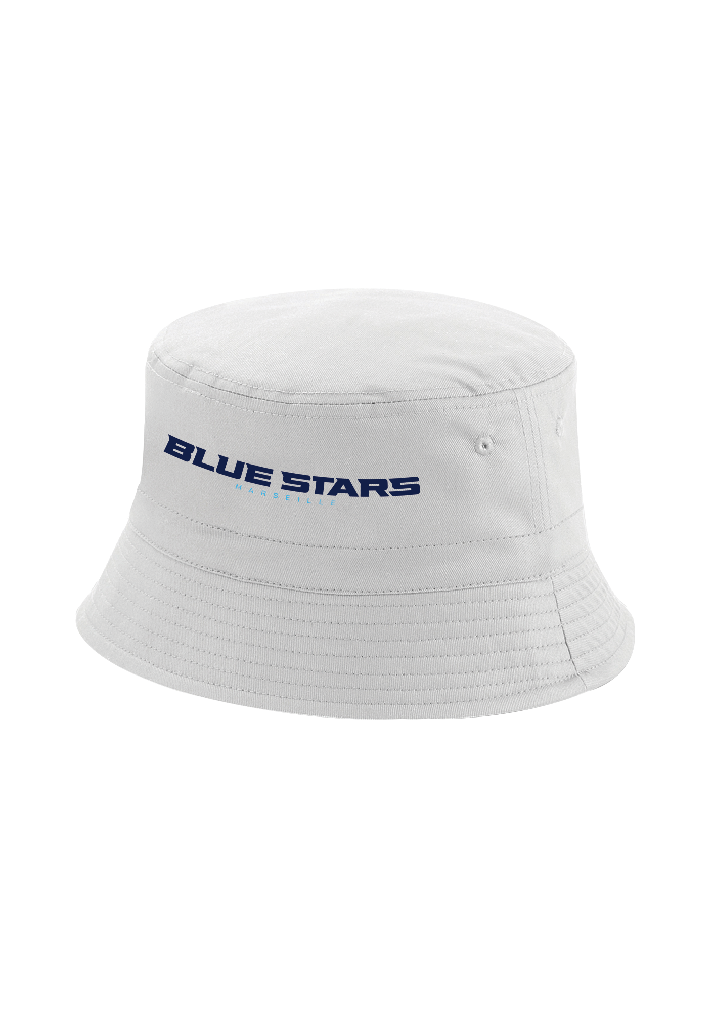 Bob réversible Blue Stars navy / blanc - Copiedebob-bleu-reversible-blanc