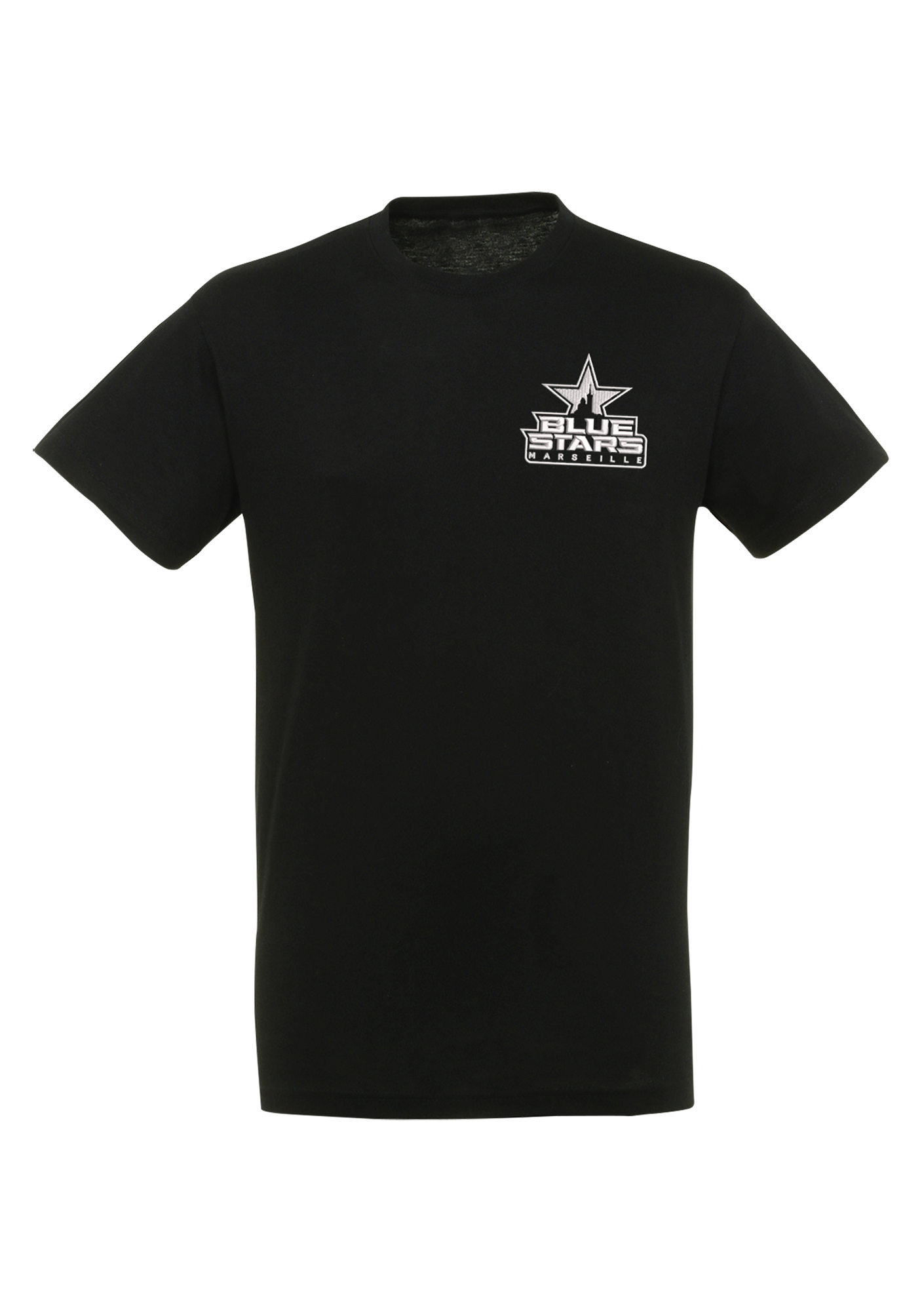 T-shirt  Adulte Méditerranée Noir - REGENT-ADULTE-LOGO-BRODE-NOIR
