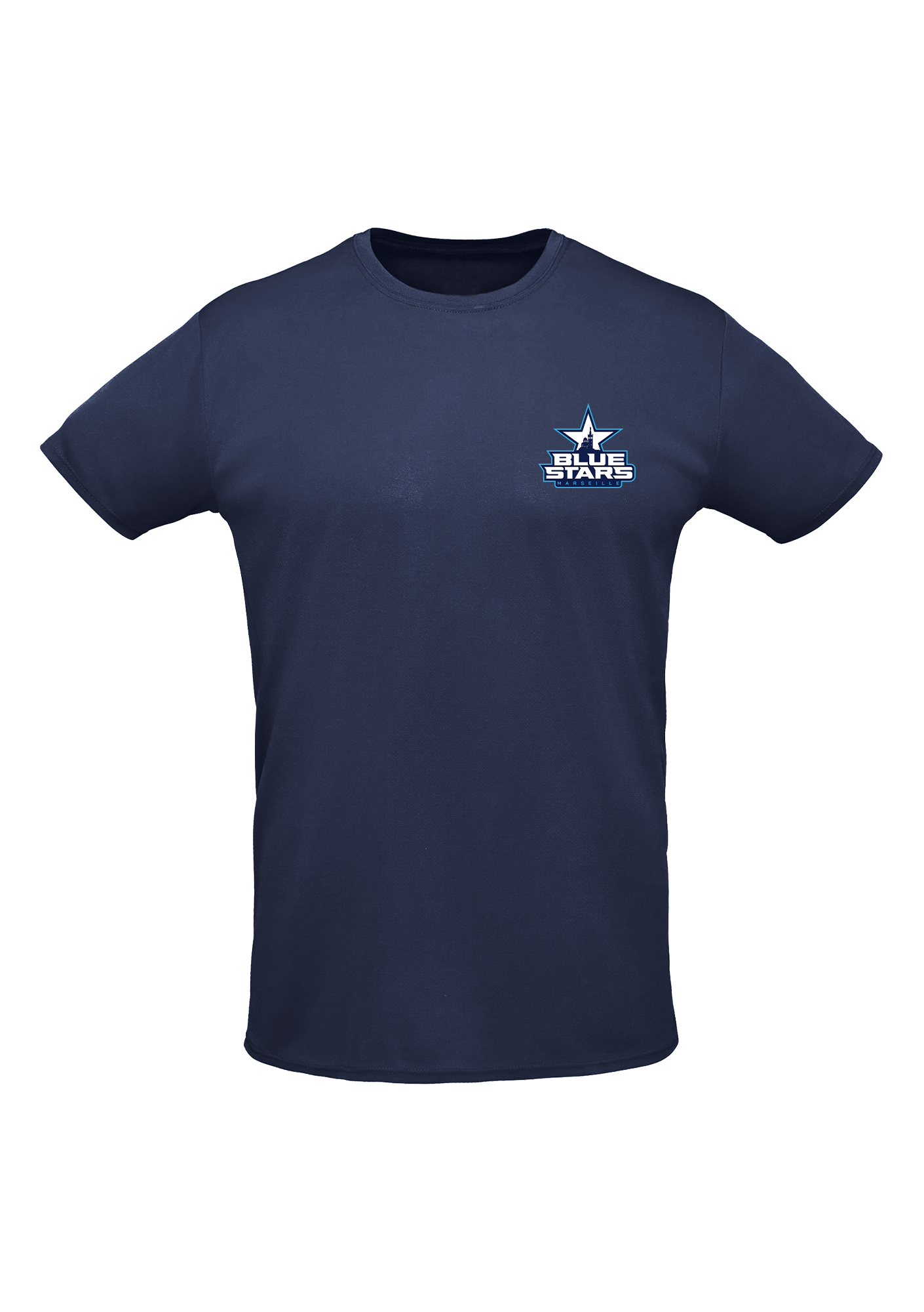 T-shirt sport Adulte Vallon des Auffes Navy - sprint-navy-logo-coeur